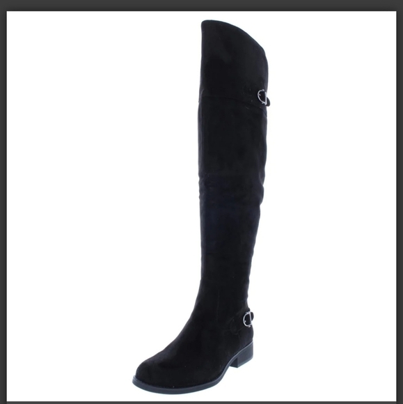 American Rag Buckle Stacked OTK Boots - Picture 1 of 5